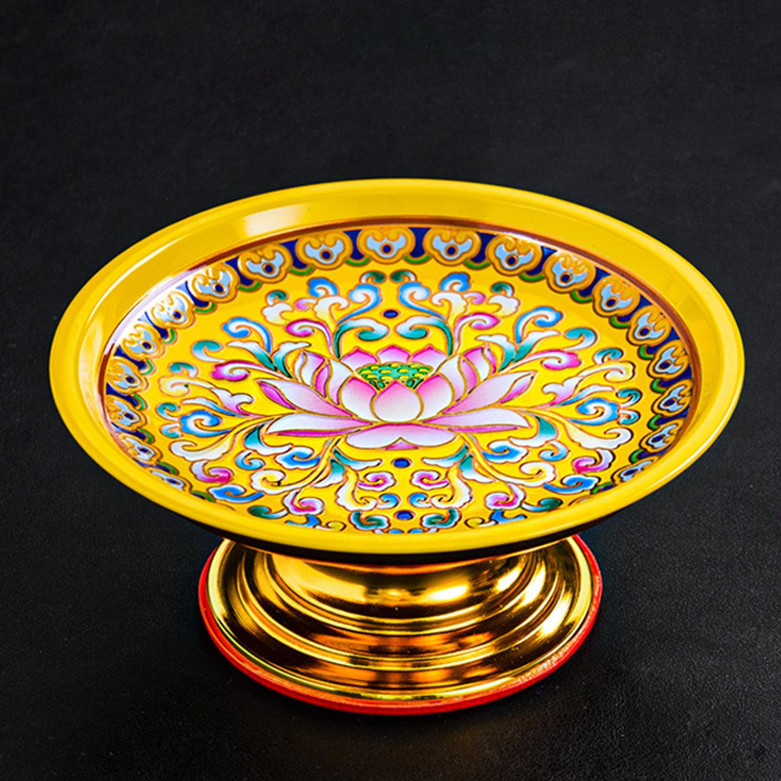 Alloy Temple Tray Easy to Fill Buddhist Temple Decoration Chinese Style