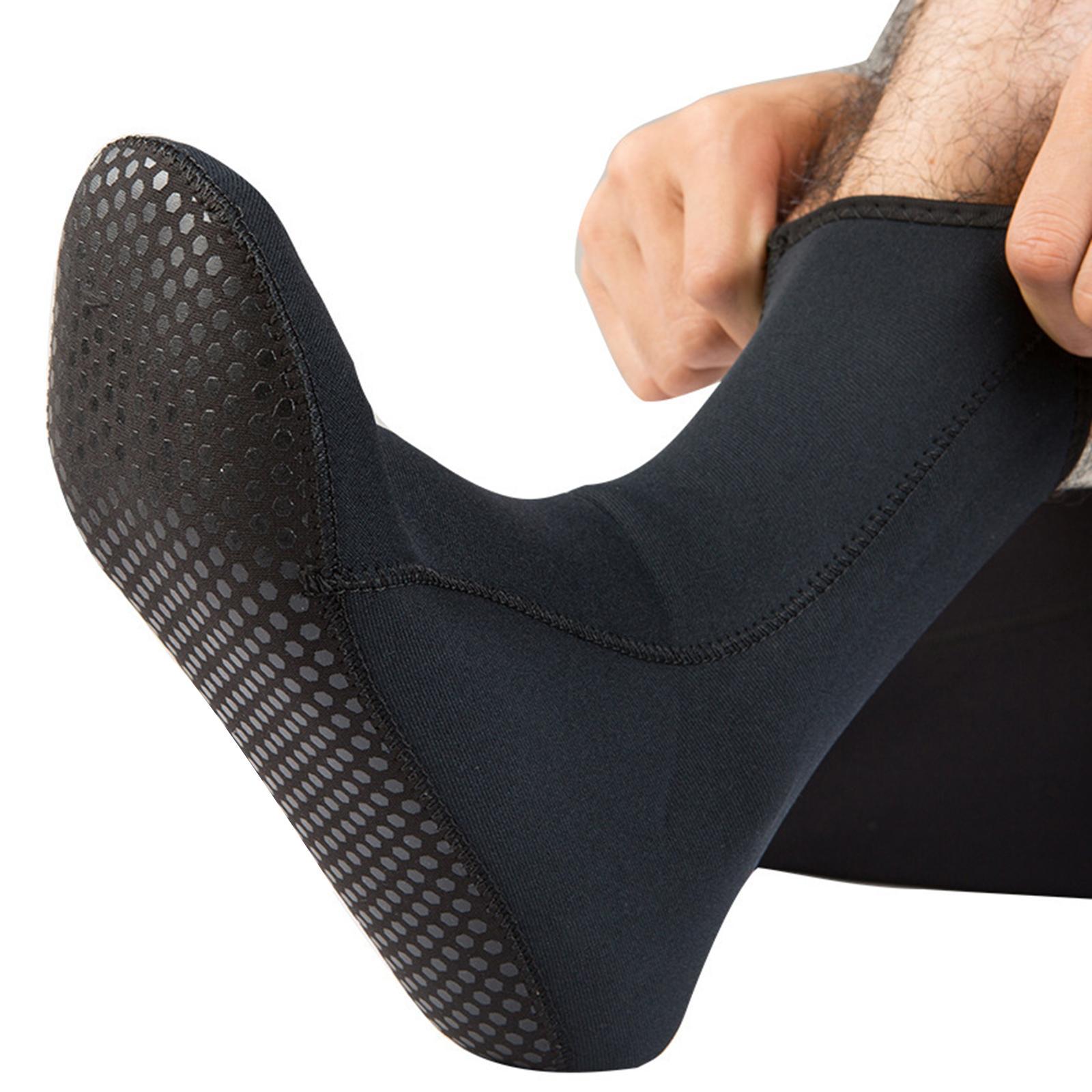 2 Pairs Neoprene Diving Scuba Boots 3mm Surfing Snorkeling Socks Black M