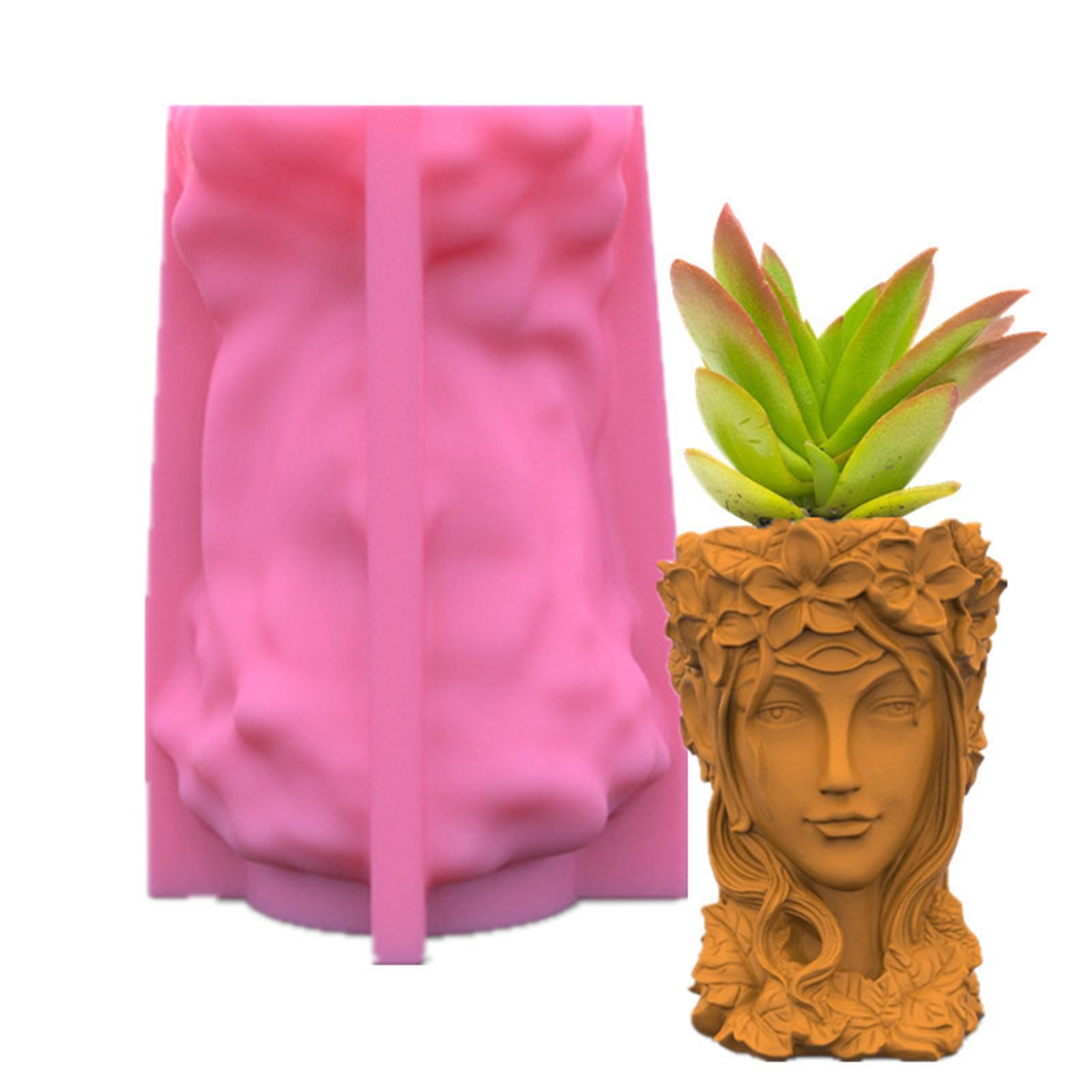 3D Silicone Vase Mold Pen Holder Mold Epoxy Resin Casting Flower Pot Mould Concrete Vase