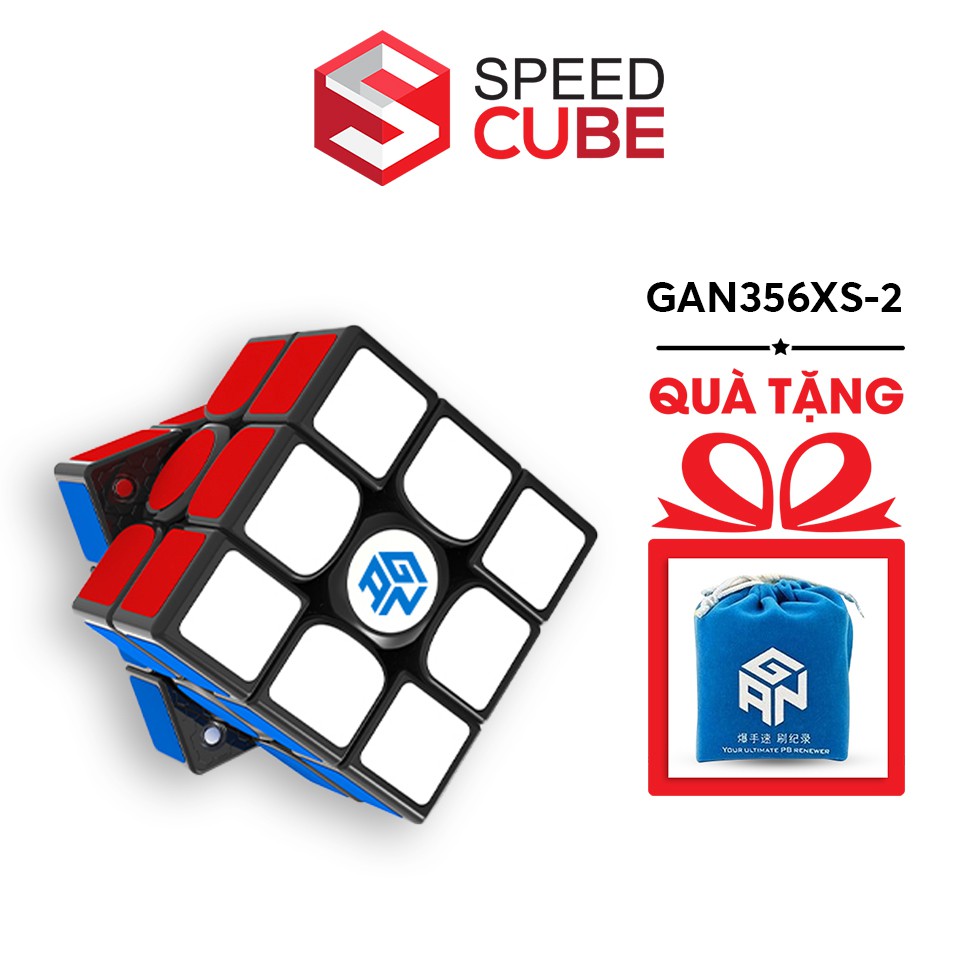 Đồ chơi ảo thuật Rubik 3x3 GAN 356 XS Stickerless/Viền đen, Rubik 3x3x3 Nam Châm Xoay Mượt