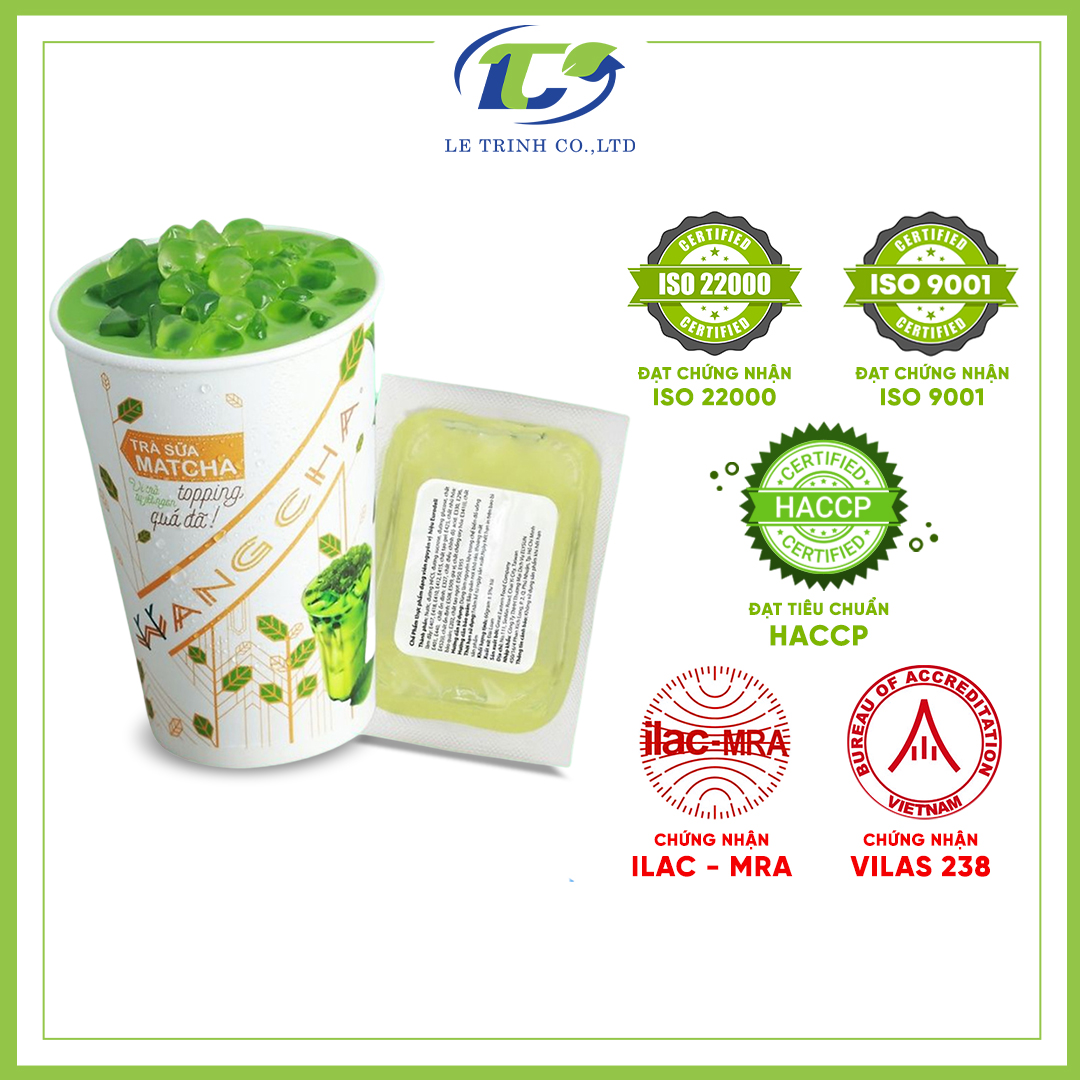 Ly Trà Sữa Wangcha vị Matcha cao cấp - Bột Trà Sữa Matcha thơm ngon có thạch 3Q ngọc trai thơm ngon đi kèm - Trà Sữa Vị Matcha tiện lợi, dễ sử dụng (100gr/ly)