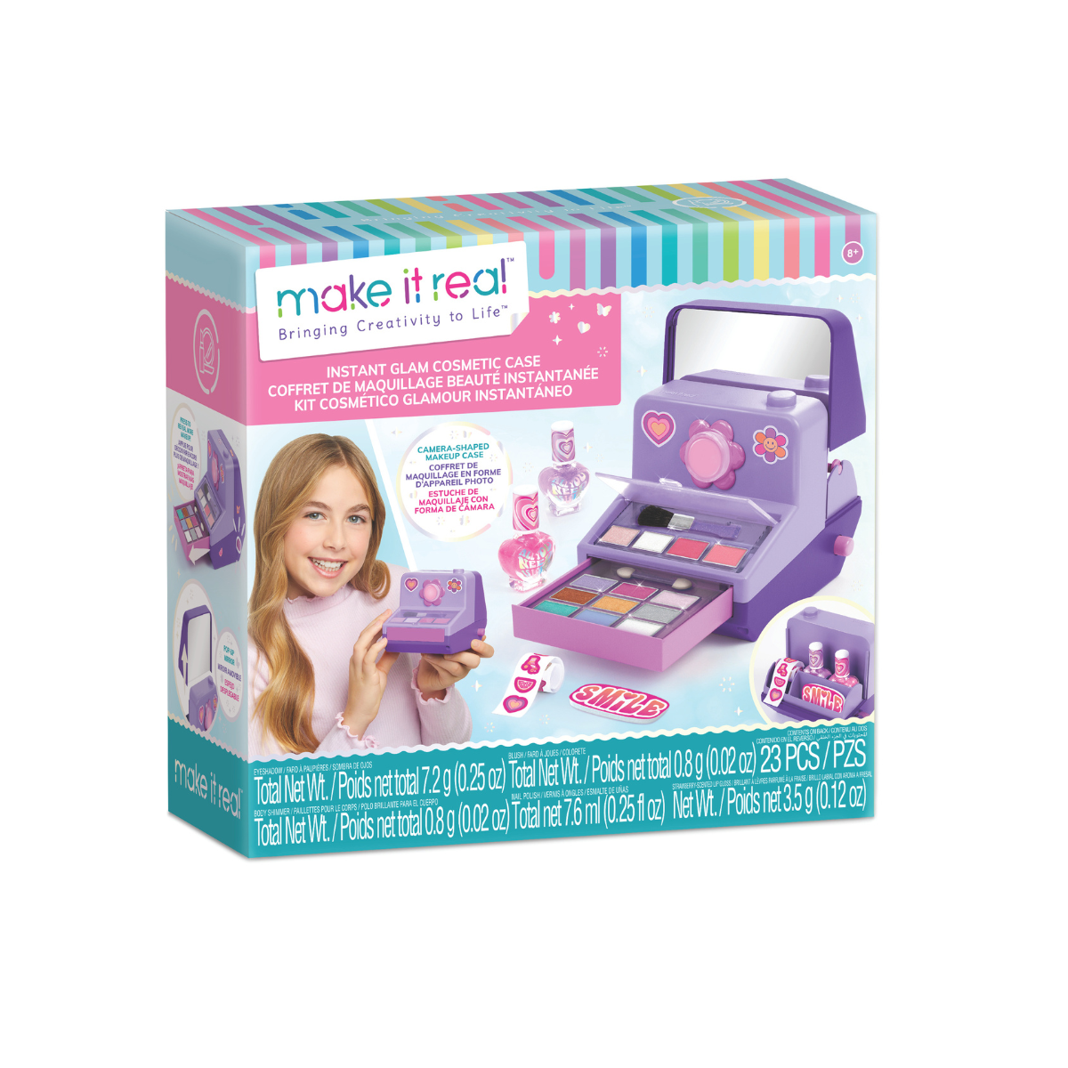 Đồ Chơi Hộp Trang Điểm Máy Chụp Hình Tím Xinh Xắn MAKE IT REAL 20270914/2702MIR