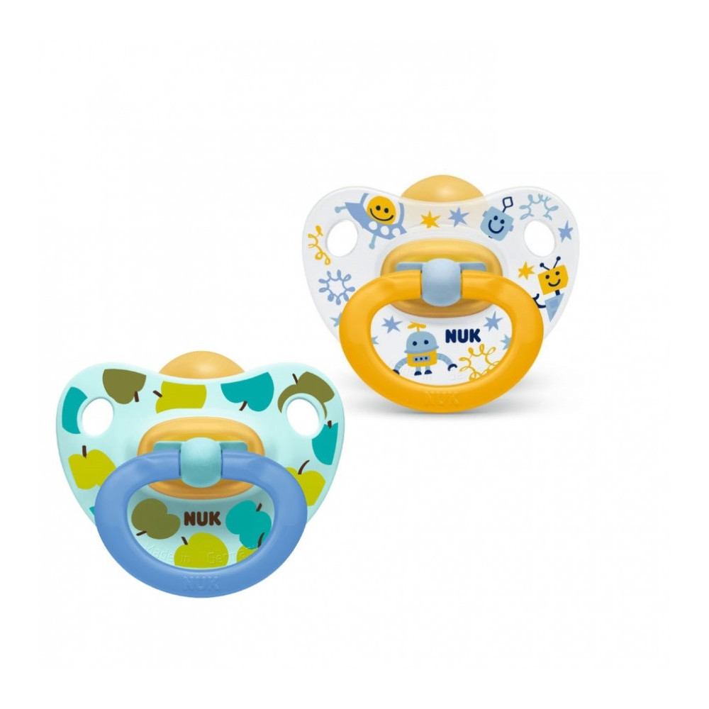 BỘ 2 TI GIẢ NUK HAPPYKIDS CAO SU