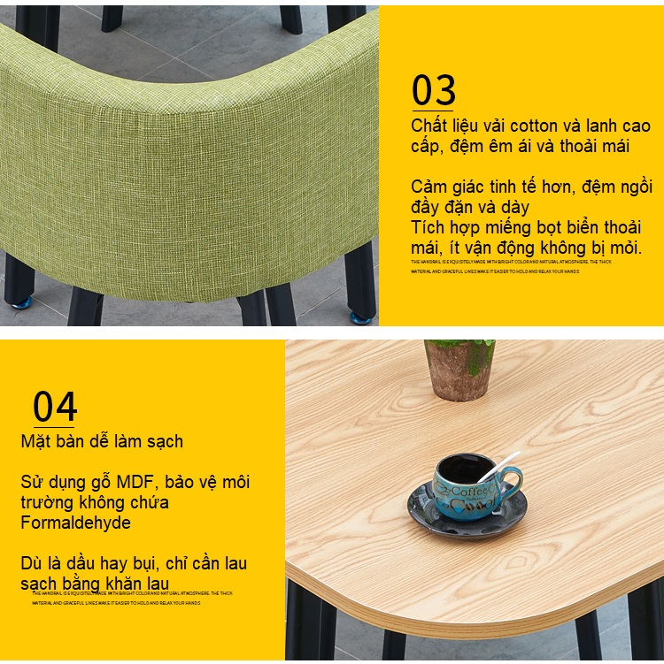 Bộ bàn ăn tròn mặt vân đá xếp gọn kèm 4 ghế - Bàn ăn 4 ghế xếp gọn tiết kiệm diện tích