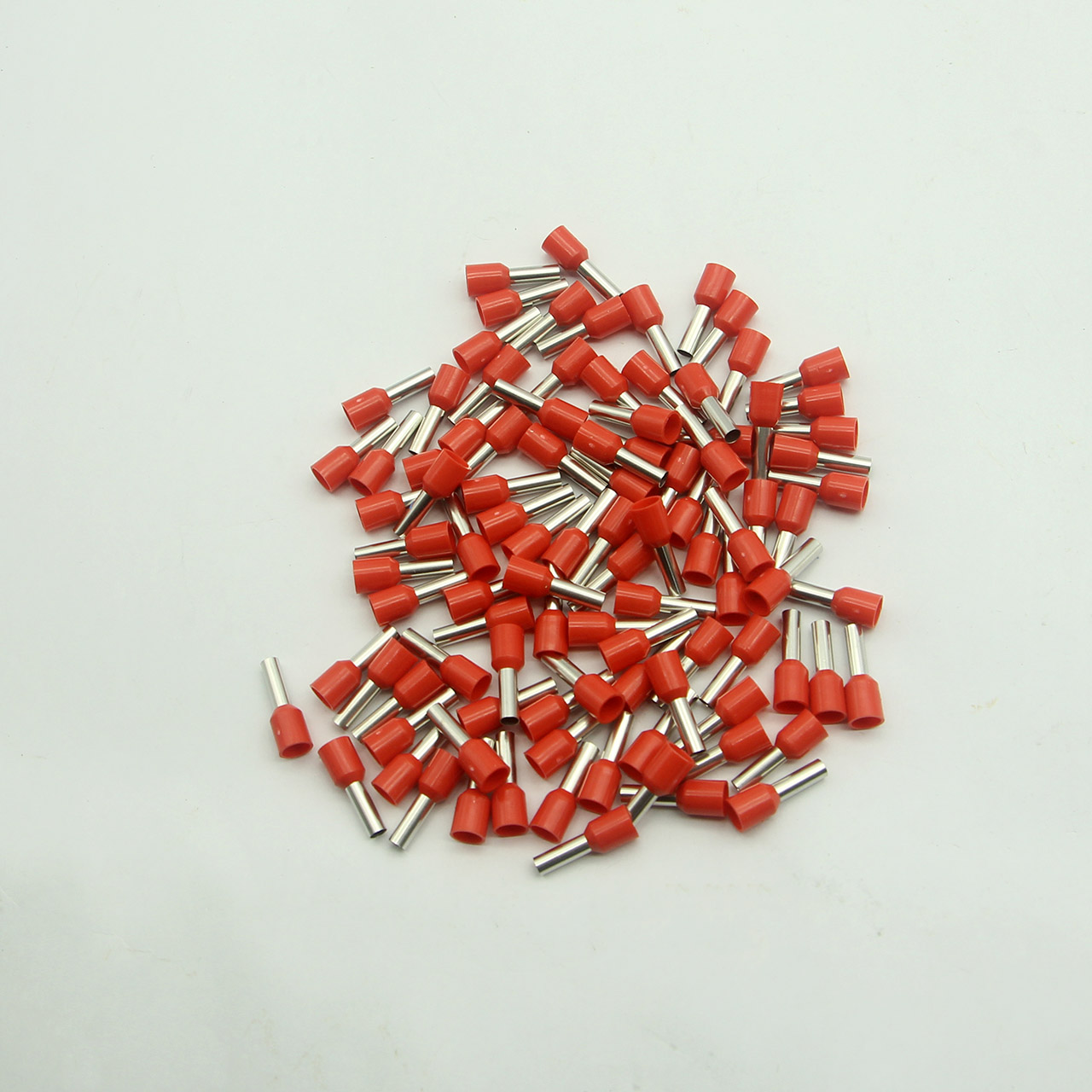 Túi 100 đầu cos pin rỗng E4009 bọc nhựa đỏ