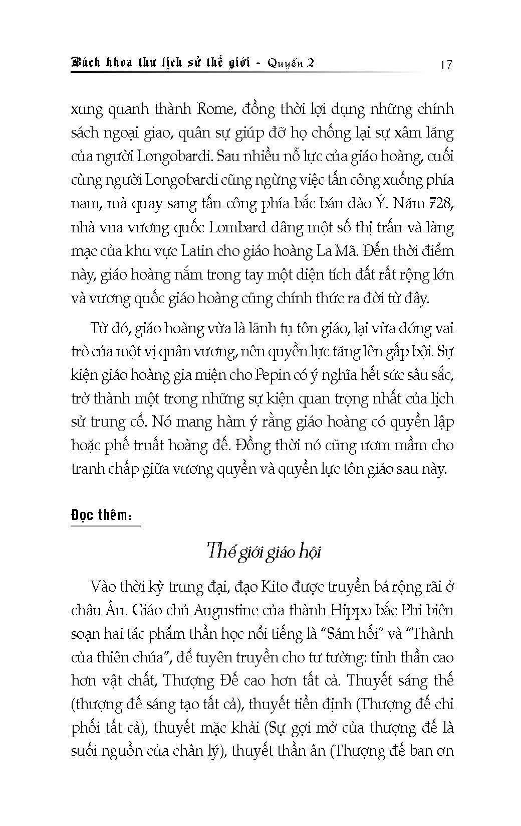 Bách Khoa Thư Lịch Sử Thế Giới, Quyển 2 - Thời Kỳ Trung Đại