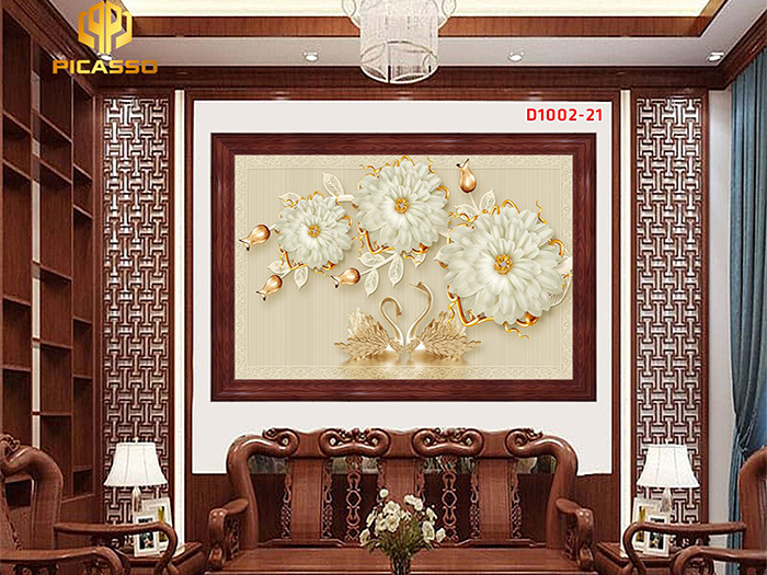 Tranh kính Hoa ngọc D1002 20