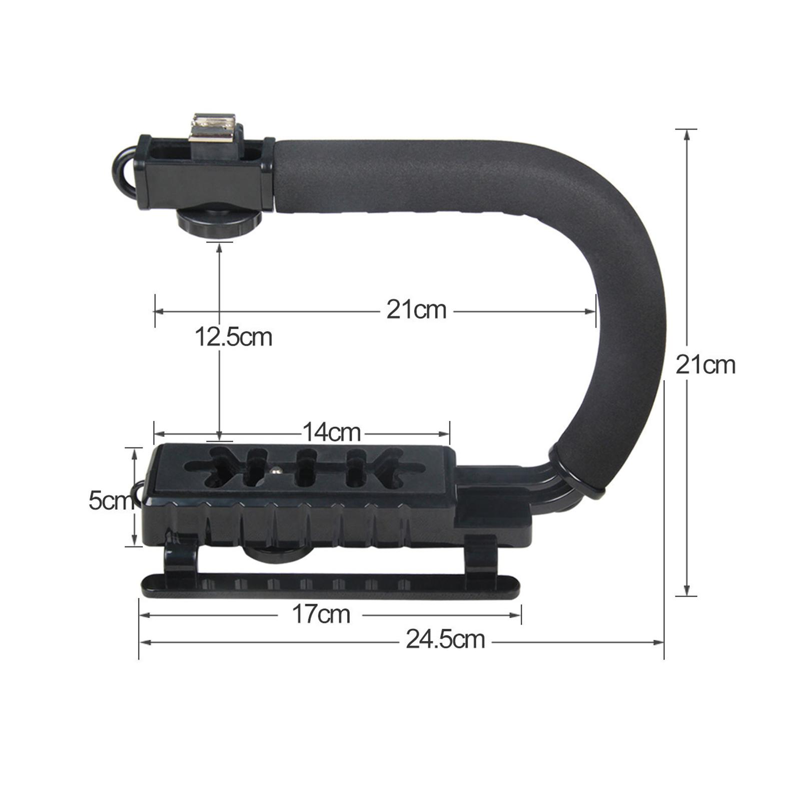 Bộ ổn định Gimbal C-Shape cầm tay cho máy ảnh DSLR với hỗ trợ gắn đèn flash