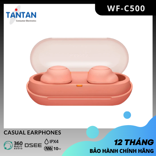 Tai Nghe In-ear BLUETOOTH Sony WF-C500 | DSEE - 360 Reality Audio - Pin:20H - Sạc nhanh - Fast Pair - Kháng nước IPX4 | Hàng Chính Hãng