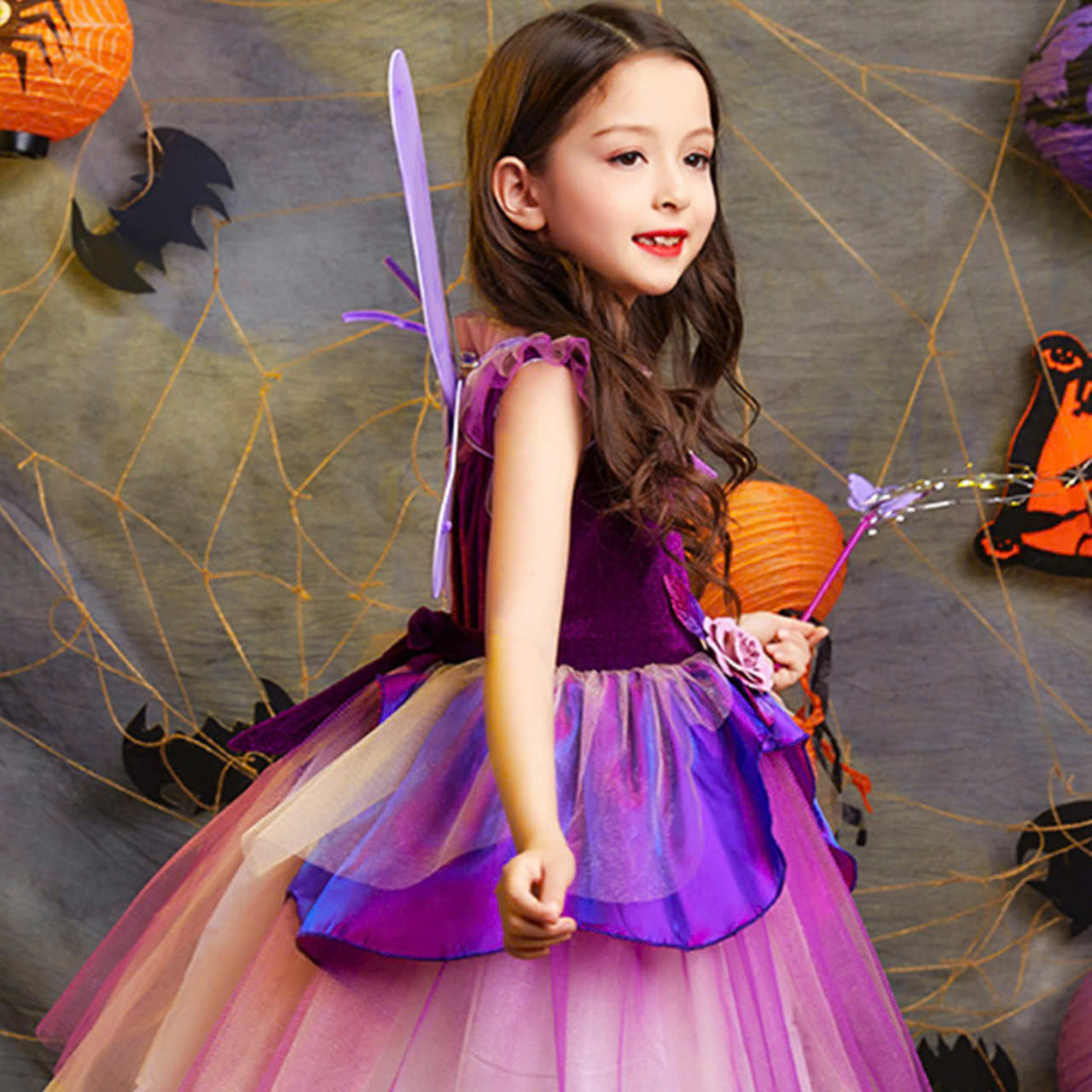 Đầm công chúa cosplay halloween cho bé gái mẫu nàng tiên hàng nhập Quảng châu (kèm cài cánh đũa thần)