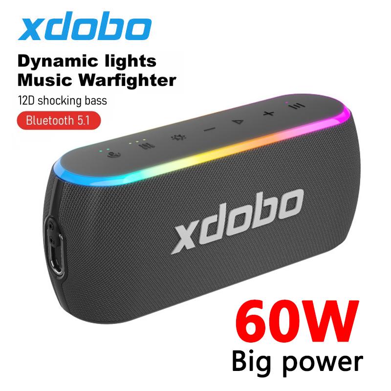 XDOBO X8 III 60W Di Động Đèn LED Nhiều Màu Sắc Loa Bluetooth Ngoài Trời Chống Nước TWS Âm Thanh Nổi Không Dây Nặng Loa Siêu Trầm Bàn Trò Chơi Âm Thanh Color: X8 Blue