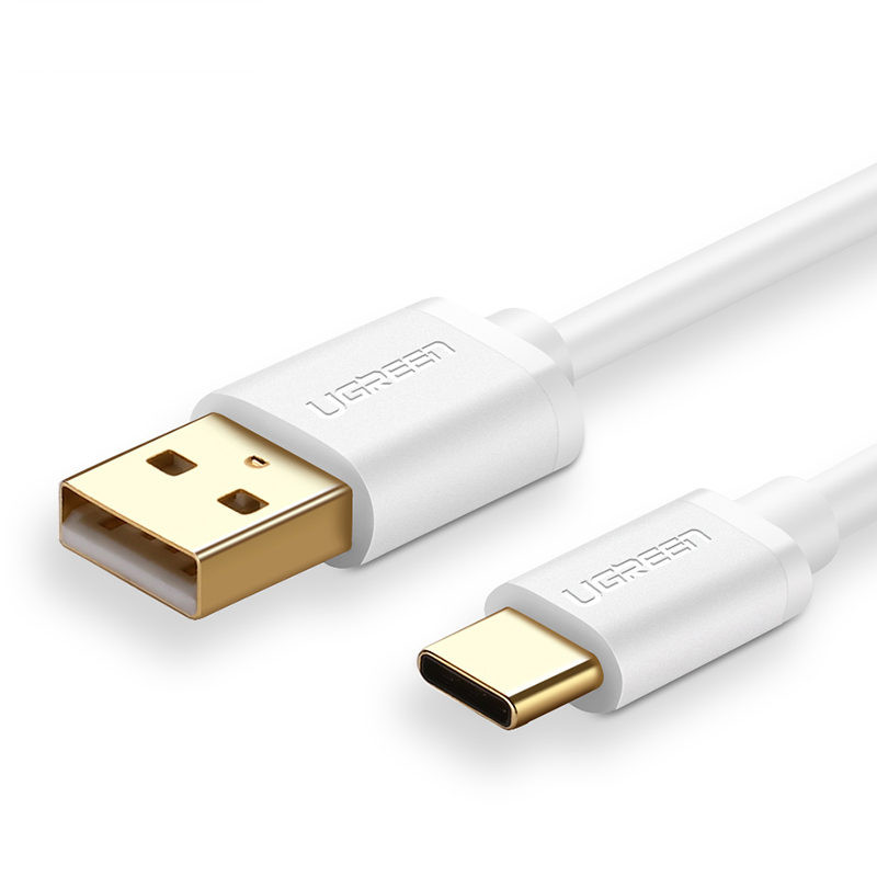 Cáp USB 2.0 sang USB Type C mạ vàng dài 3m US141 30168 - MÀU TRĂNG - Hàng chính hãng