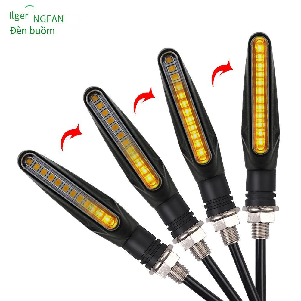 Ưu đãi đặc biệt 12LED xe máy một hình xi nhan nước đầu máy sửa đổi đèn tín hiệu LED xi nhan nước
