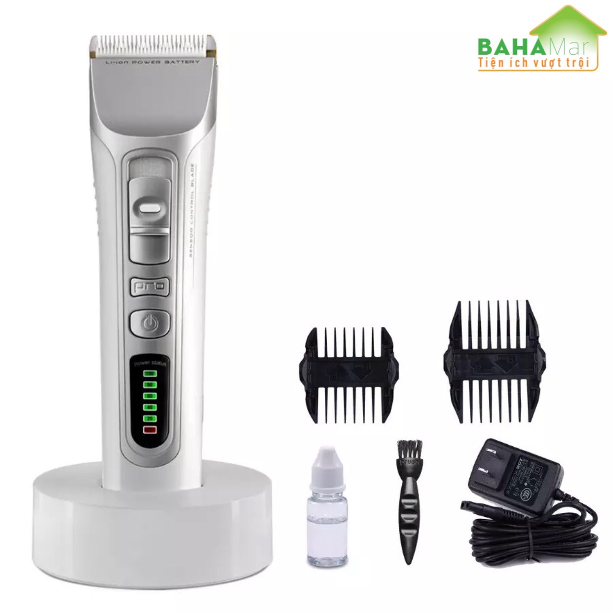 TÔNG ĐƠ CHUYÊN NGHIỆP SẠC ĐIỆN CẮT TỈA RÂU TÓC "BAHAMAR" thỏa sức sáng tạo kiểu tóc với các đầu lưỡi dao cắt tỉa tóc râu rất thuận tiện