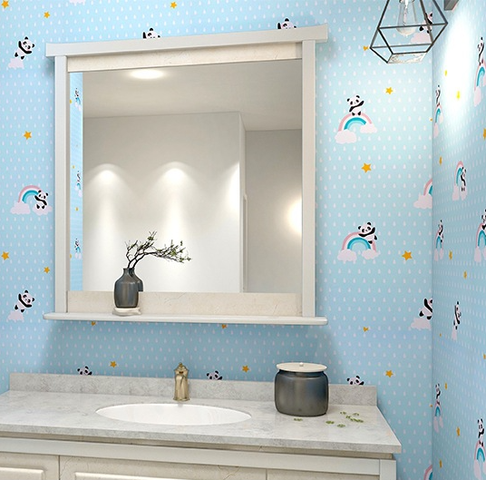 Combo 10 mét giấy dán tường, decal dán tường trang trí nhà cửa GẤU TRÚC XANH khổ 45cm