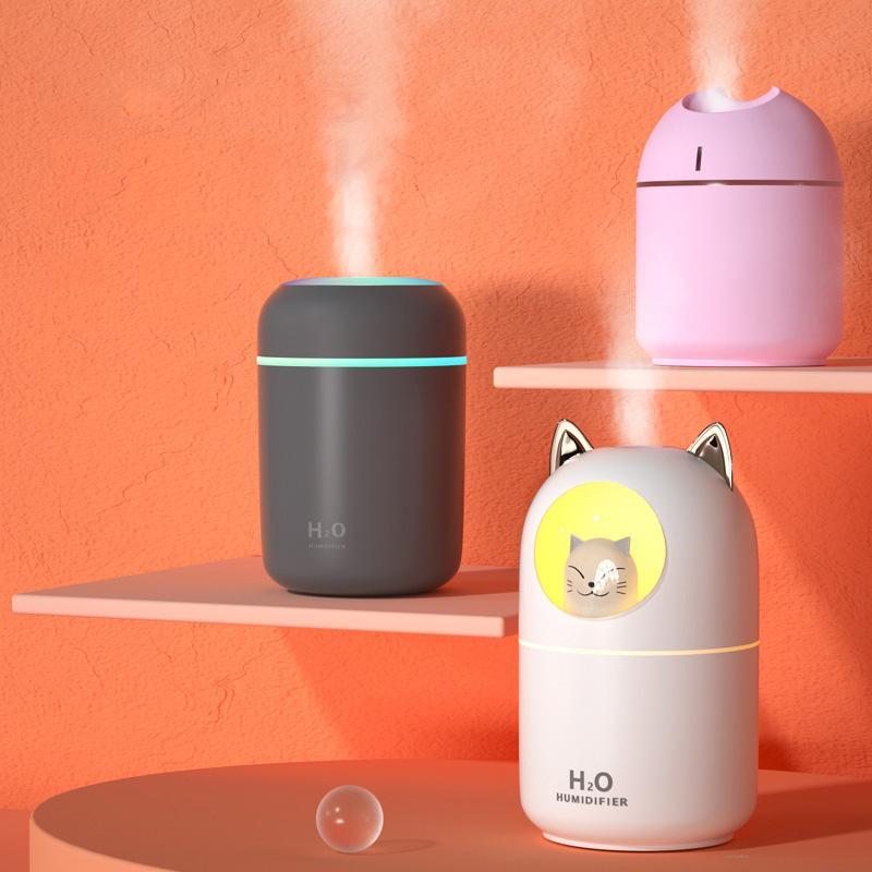 Thú Dễ Thương Máy Phun Sương Tạo Độ Ẩm Nhiều Phong Cách USB Sạc Không Dây Di Động Phun Sương Đêm Đèn Phòng Ngủ Im Lặng Mini Máy Lọc Không Khí