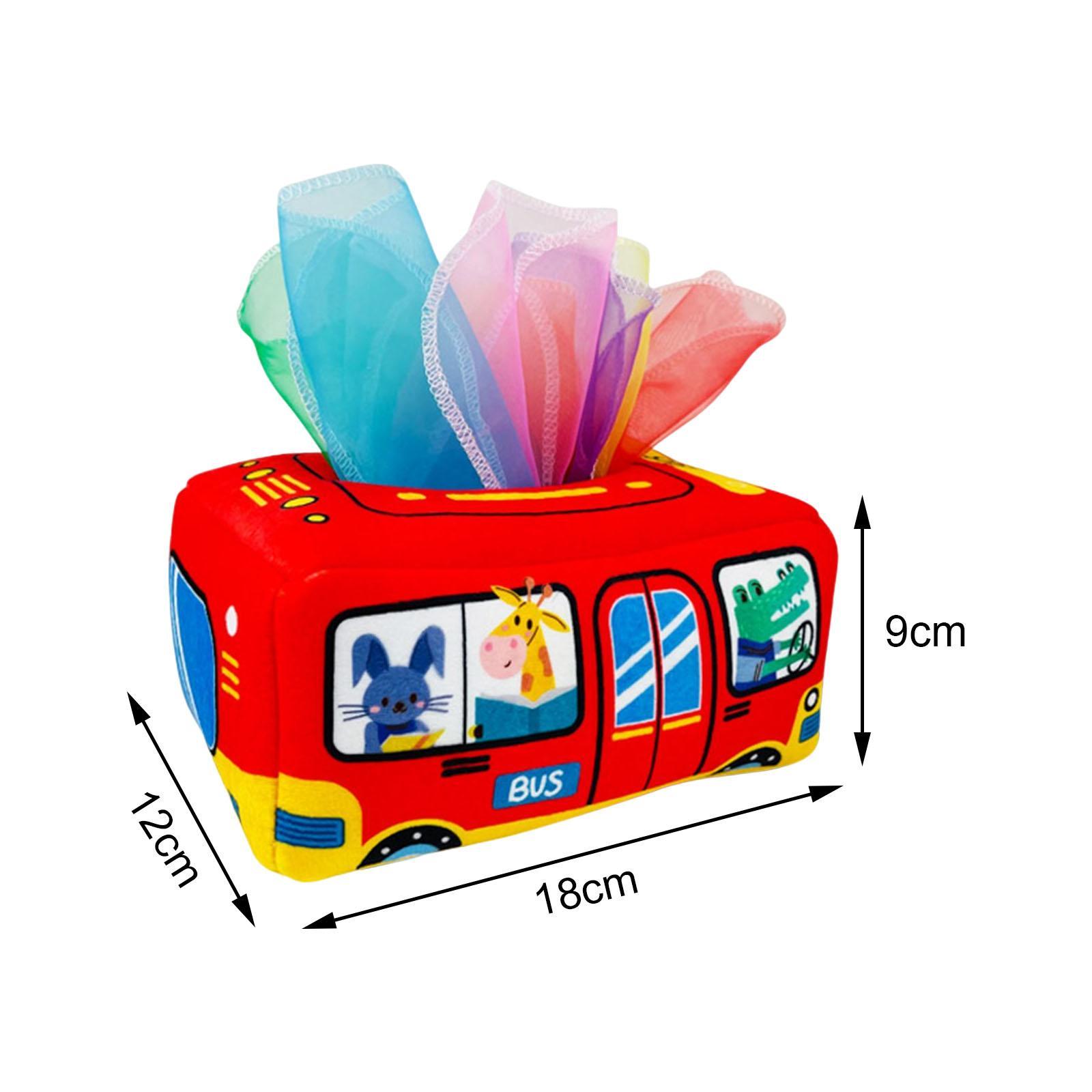 2x Baby Tissue Box Toys Crinkle Sensory Toys Interactive for Holiday Gifts