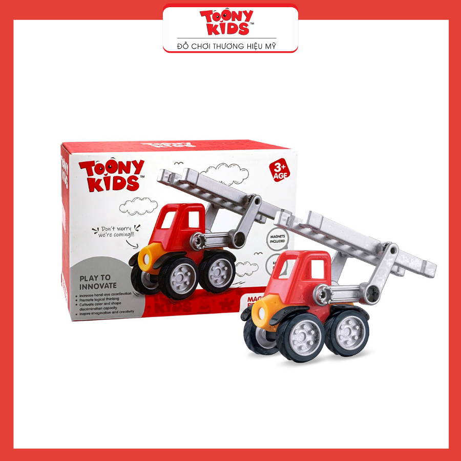 Đồ chơi Xe Cứu Hỏa TOONYKIDS - Đồ Chơi Xe Lắp Ráp Cho Bé - MAGNETIC FIRE TRUCK TN017