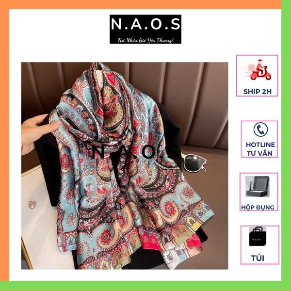 - Khăn Choàng Lụa Hàng Châu Cao Cấp Sang Trọng 180x90 cm- NAO017