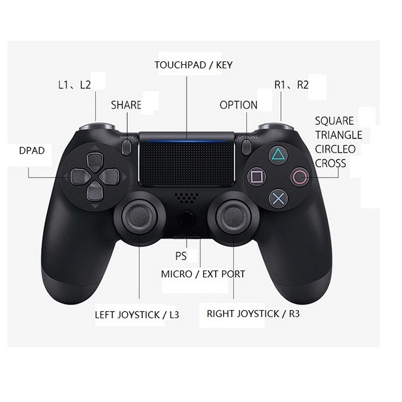 Gamepad Không dây Bluetooth PS4W cho máy tính - điện thoại - máy game PS/4