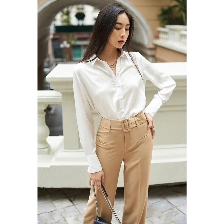 Atous Áo Sơ Mi Dài Tay Lụa HAZEL