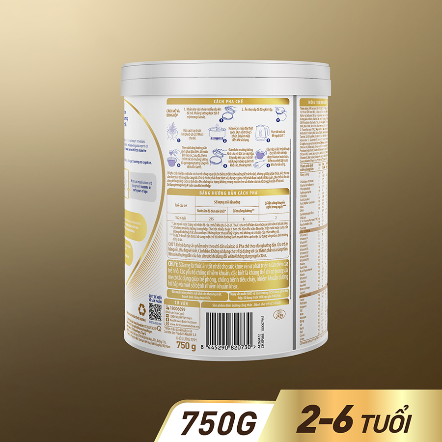 Sữa Bột S-26 ULTIMA 3 (S26) 750G từ Thụy Sỹ độc quyền tăng tốc độ kết nối não bộ 2,5 lần với NUTRILEARN® CONNECT Tặng Bộ vali xúc cát (2 - 6 tuổi)