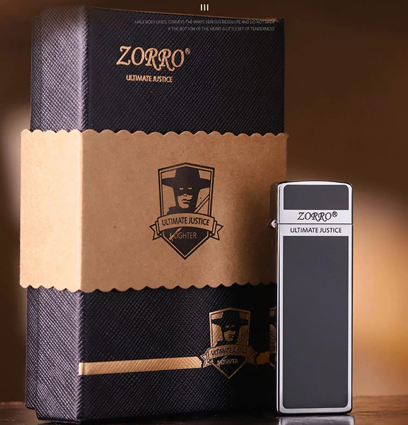 Hộp Quẹt Bật Lửa Xăng Đá Zorro Z735 Siêu Mỏng - Nhiều Màu