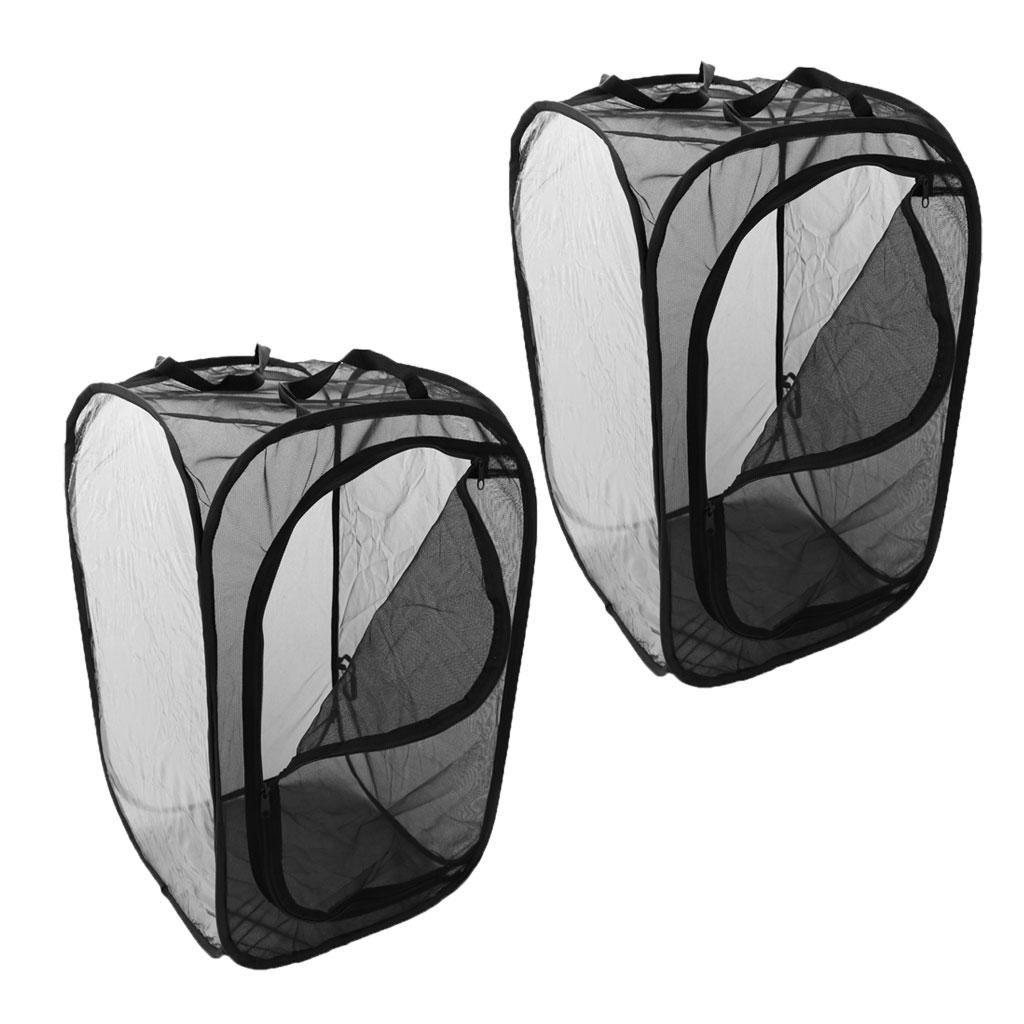 2 Pcs Insect Butterfly Raising Habitat -up Terrarium Insect Mesh Cage