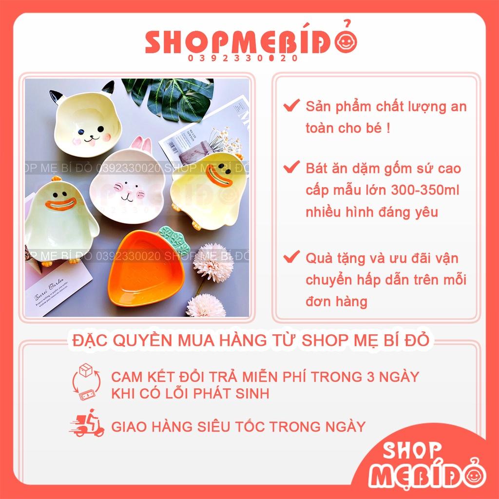 Bát Ăn Dặm Gốm Sứ Cao Cấp Mẫu Lớn 300-350ML Nhiều Hình Đáng Yêu Cho Bé Shop Mẹ Bí Đỏ