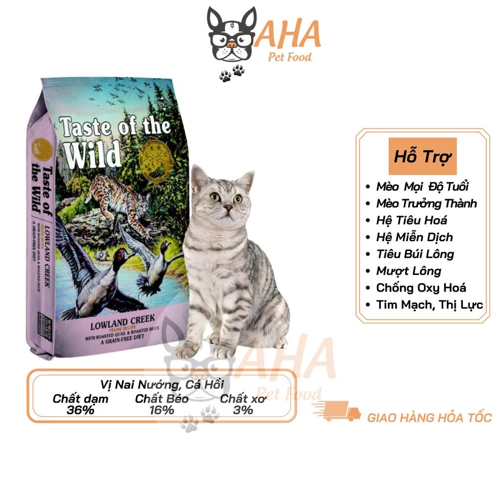 Thức Ăn Cho Mèo - Taste Of The Wild (Bao 500g - 2kg) - Thức Ăn Cho Mèo Anh Lông Ngắn Vị Nai Nướng, Cá Hồi, Chim Cút