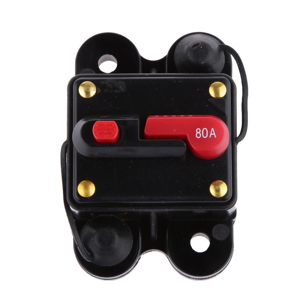 Mini Manual Reset Circuit Breaker 12v 24v Car Auto Boat Audio Fuse Holder