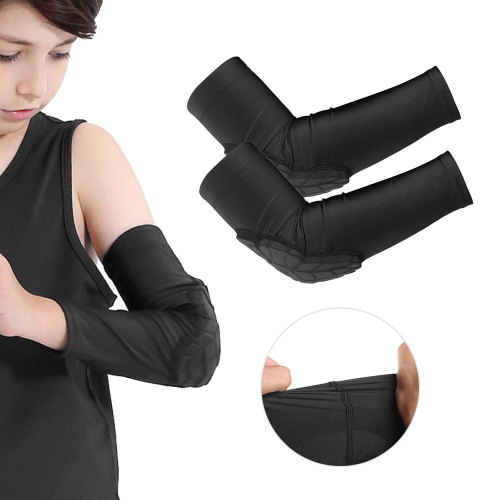 Đôi băng bảo vệ khuỷu tay tập thể thao cho trẻ em chất liệu spandex và polyester, thấm hút, thoáng khí , đệm dày 10mm