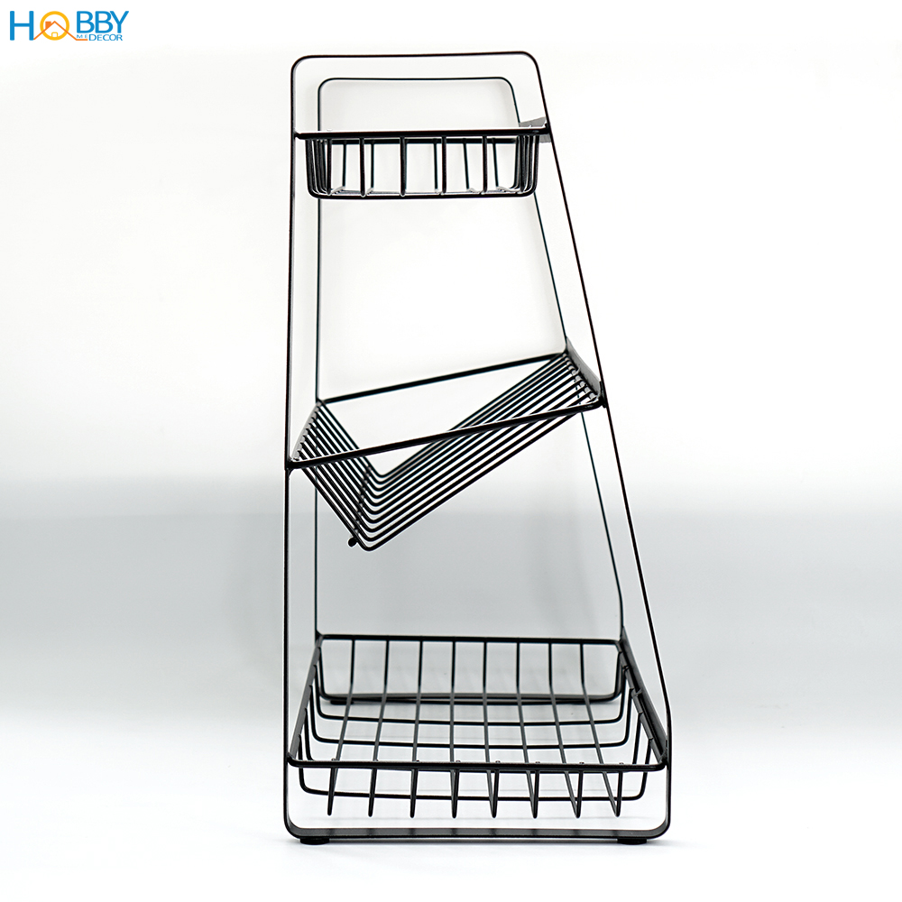 Kệ đựng gia vị 3 tầng nhà bếp HOBBY Home Decor K3TD sơn tĩnh điện cao cấp