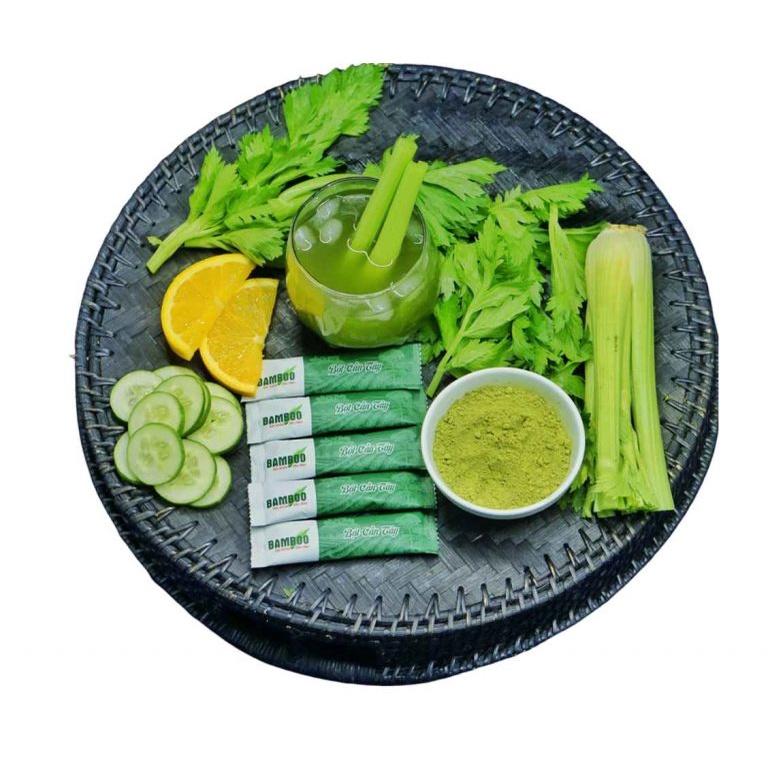 Combo 2 Bột cần tây + 1 Mật hoa dừa Bamboo nguyên chất, 100% từ thiên nhiên - Hỗ trợ giảm cân, làm đẹp da, dùng được cho người tiểu đường