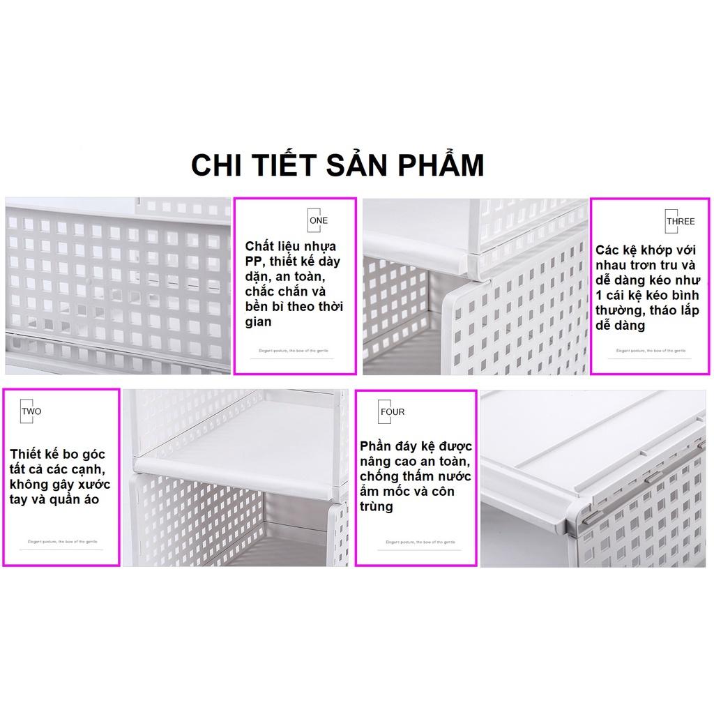 Kệ phân chia tủ quần áo, loại lớn nhựa PP dày siêu bền, kèm ảnh thật tại kho