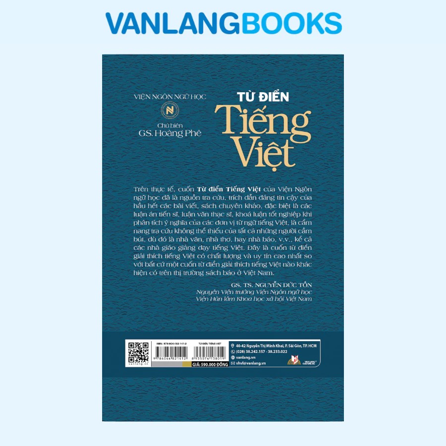 Từ Điển Tiếng Việt (Hoàng Phê) - Tái Bản - Vanlangbooks