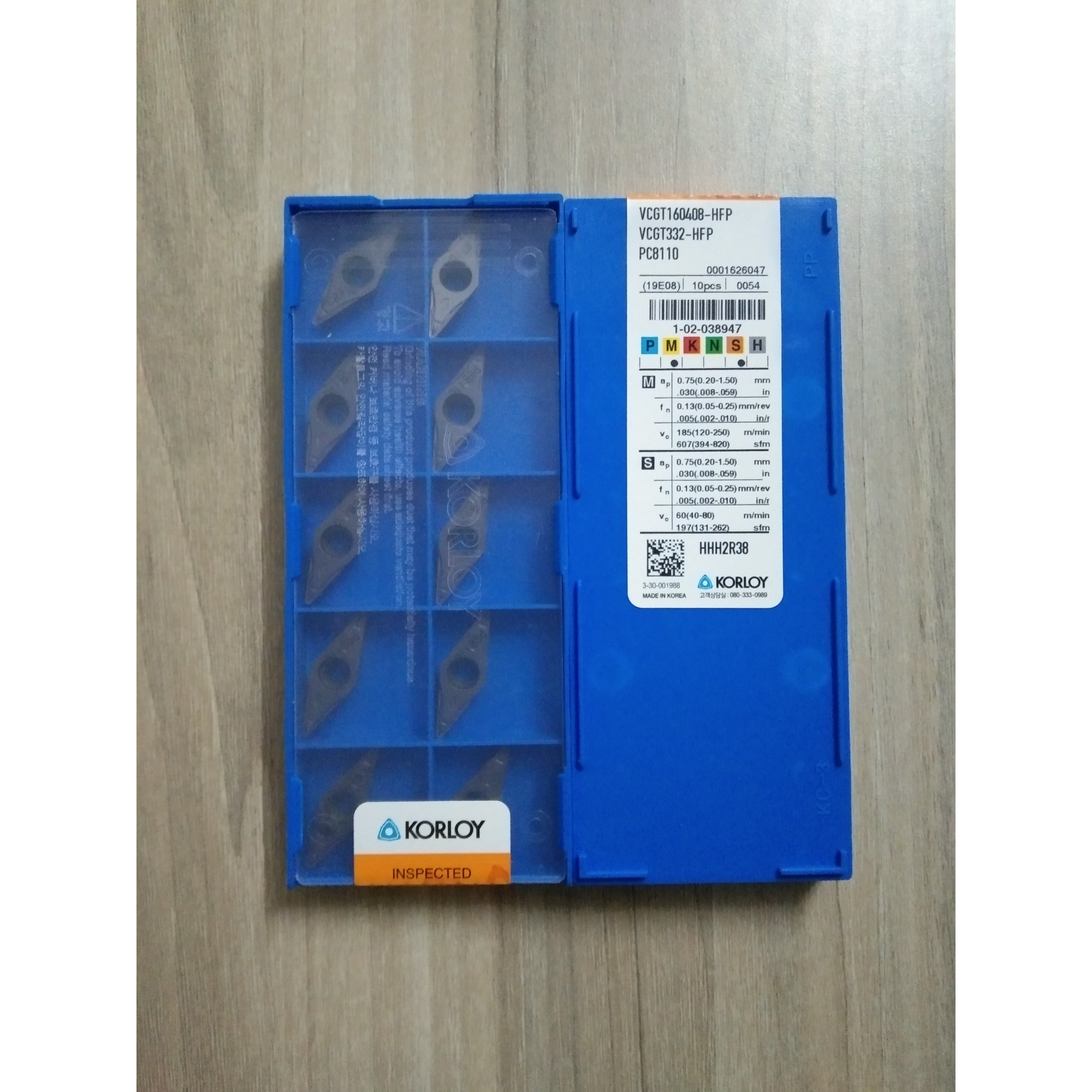 Mũi dao hợp kim VCGT160408-HFP PC8110