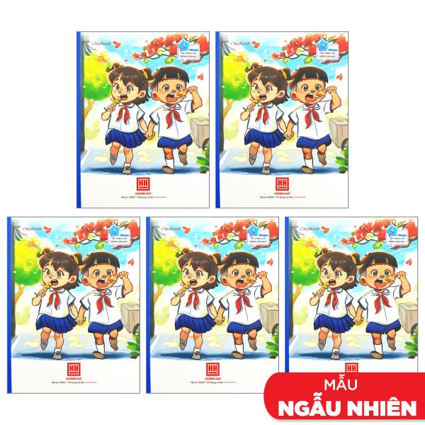 Combo 5 Vở Class Childhood - 4 Ô Ly 96 Trang 120gsm - Hồng Hà 0300 (Mẫu Màu Giao Ngẫu Nhiên)