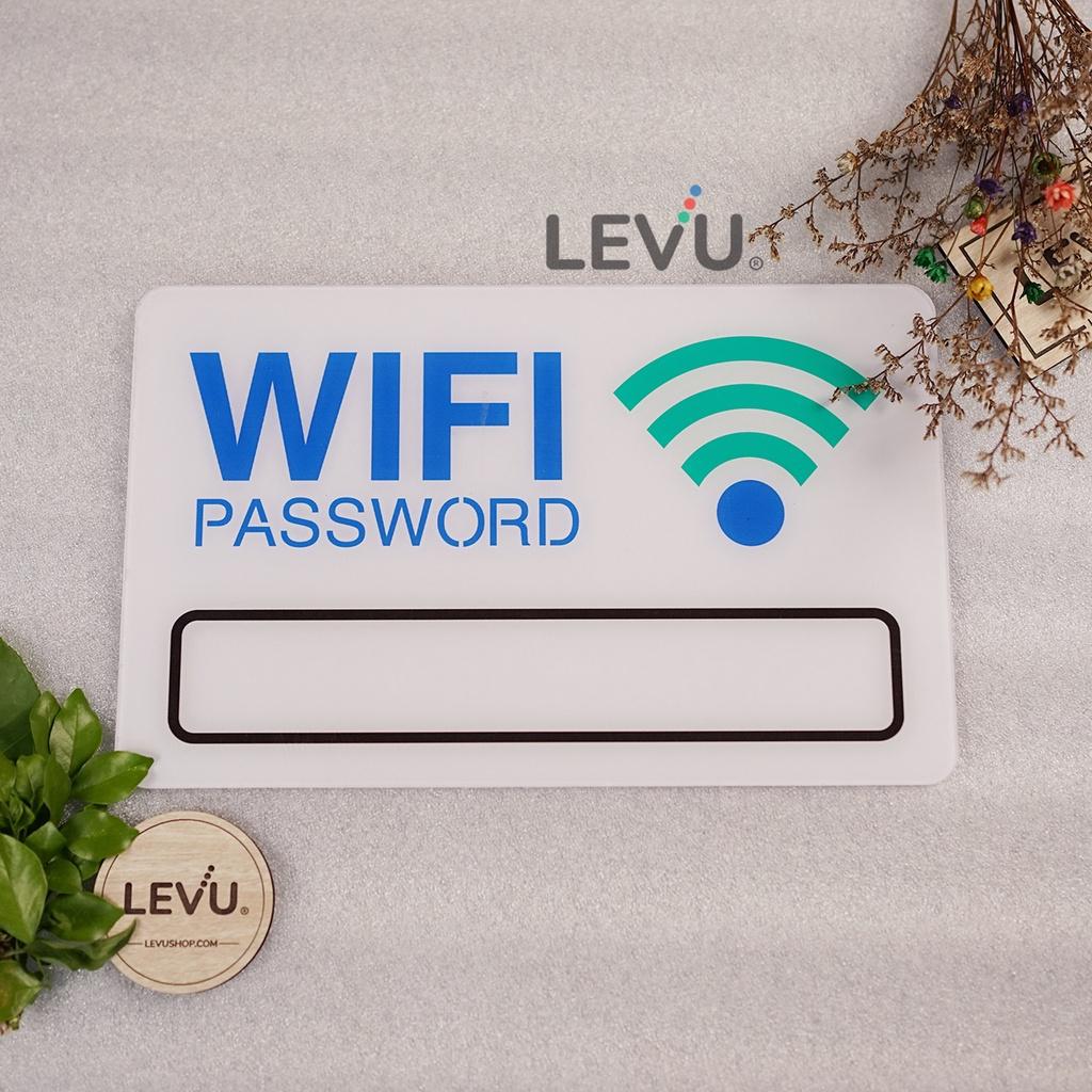Bảng wifi bằng nhựa mica decor quán cao cấp hiện đại