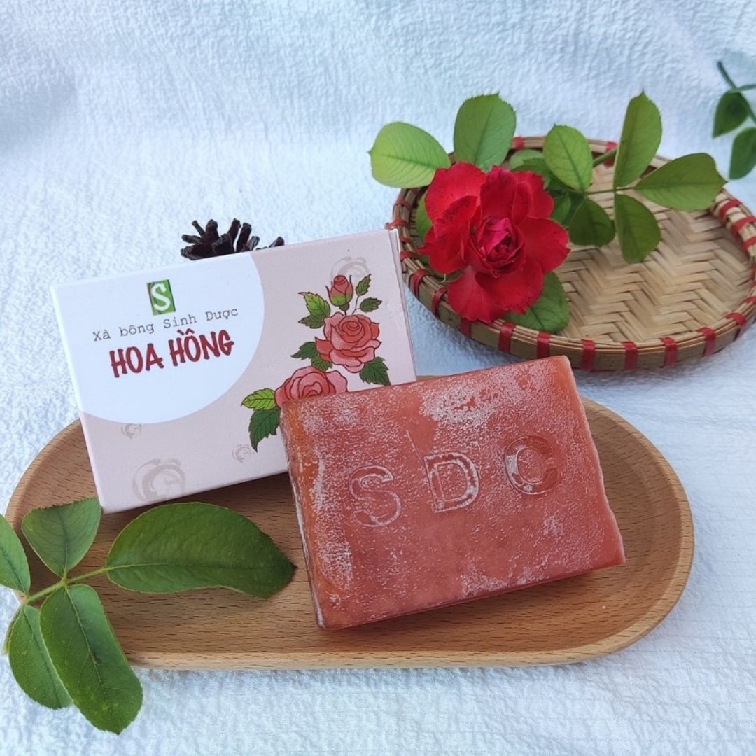 Xà bông hoa hồng Sinh dược - 100g/ bánh