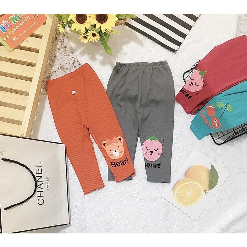 Quần legging len tăm, quần dài thu đông cho bé gái