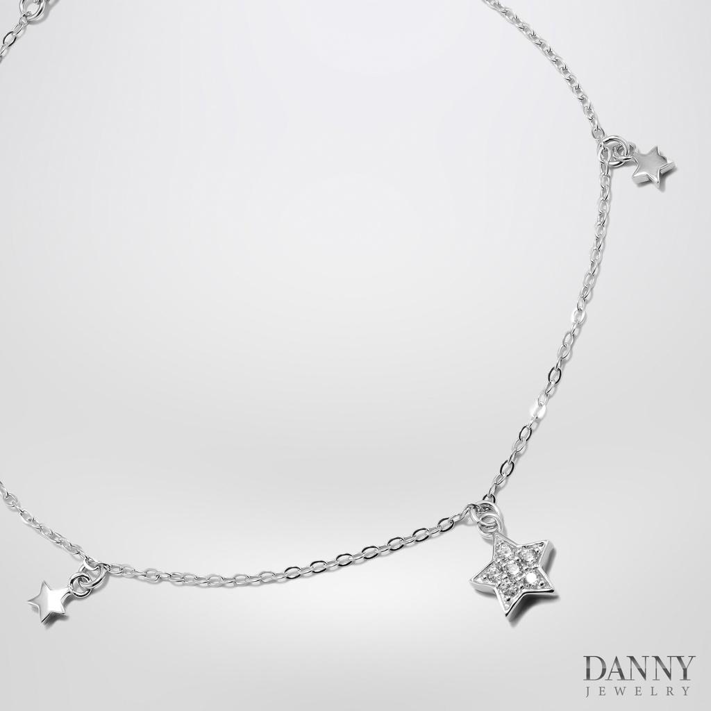 Lắc Chân Danny Jewelry Bạc 925 Xi Rhodium Hoạ Tiết Ngôi Sao LACY184
