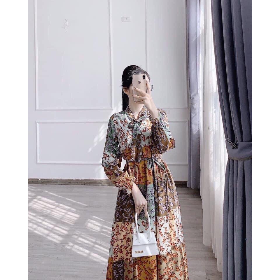 Vải voan tơ in 5D họa tiết hình học nhiều màu, chất mềm mại, mát, dùng may váy áo mùa hè