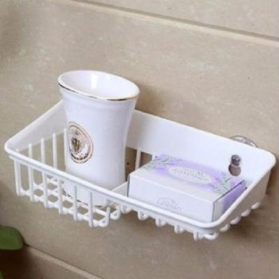 Combo 05 miếng rửa chén tạo bọt + 01 giá đựng có núm hít chân không - Hàng nội địa Nhật Bản.