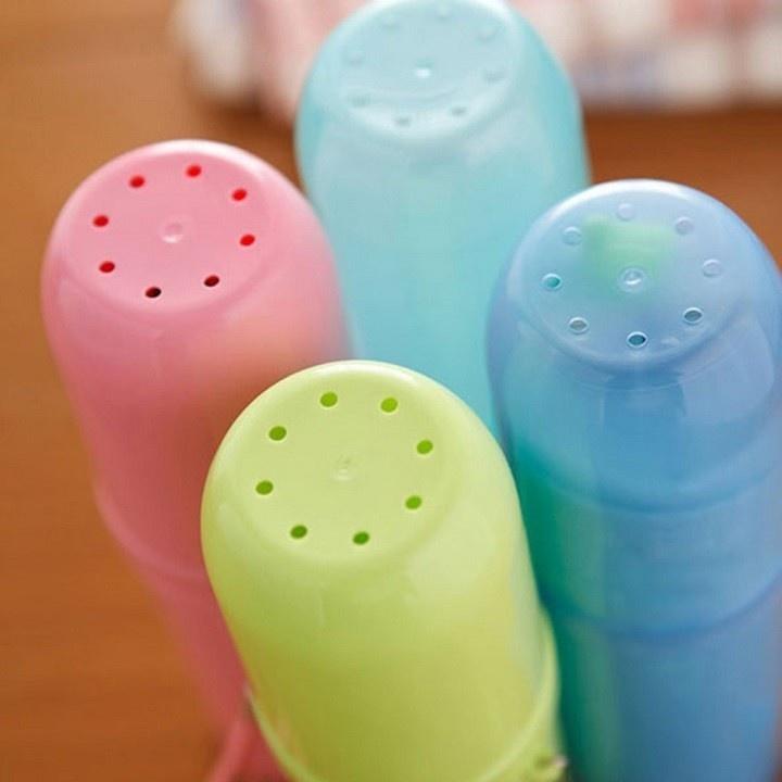 Hôp đựng bàn chải kem đánh răng có nắp đậy tiện dụng