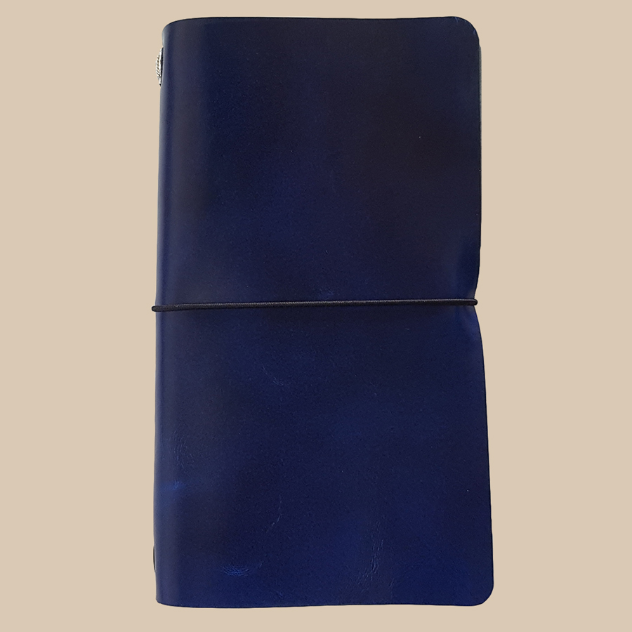 Sổ da Midori Travel Notebook - Xanh Navy (Chưa có ruột sổ)