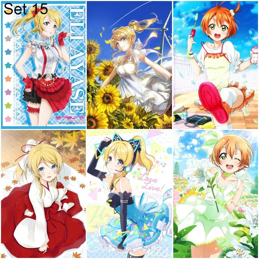 Bộ 6 Áp phích - Poster Anime Love Live! School Idol Project - A3,A4,A5