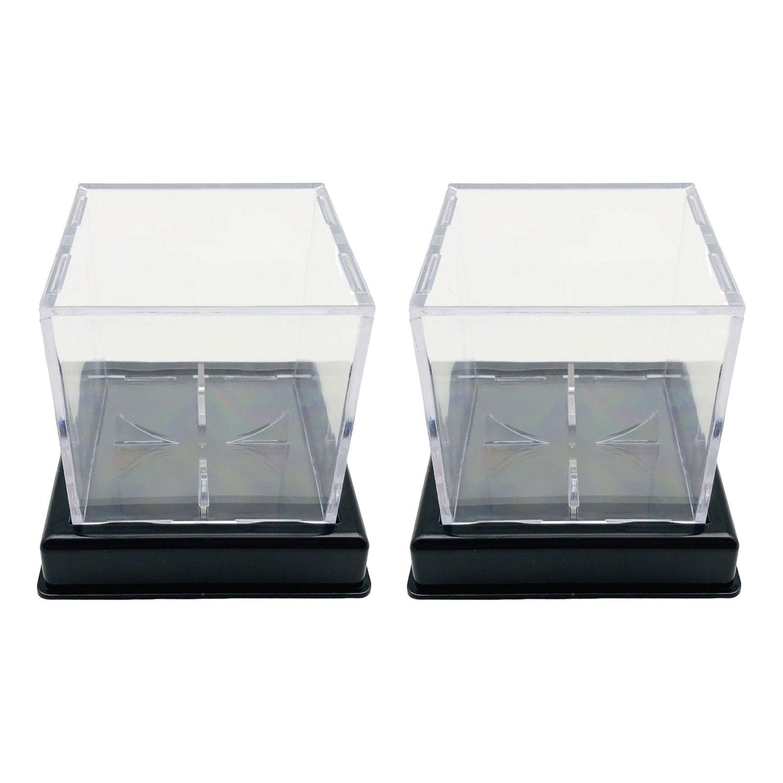 2Pcs Acrylic Baseball Holder Visual Collector for Restaurant