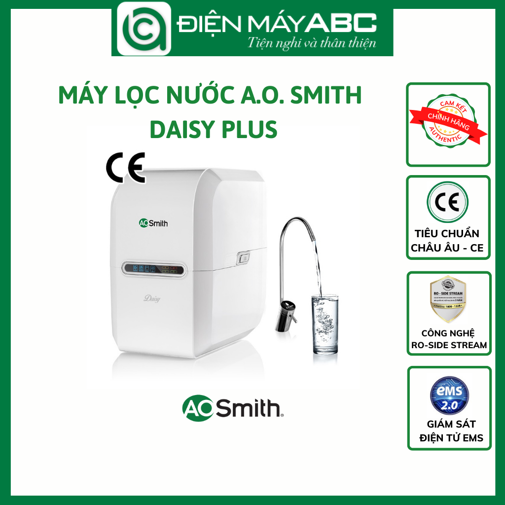 Máy lọc nước A.O. Smith Daisy Plus - Hàng Chính Hãng