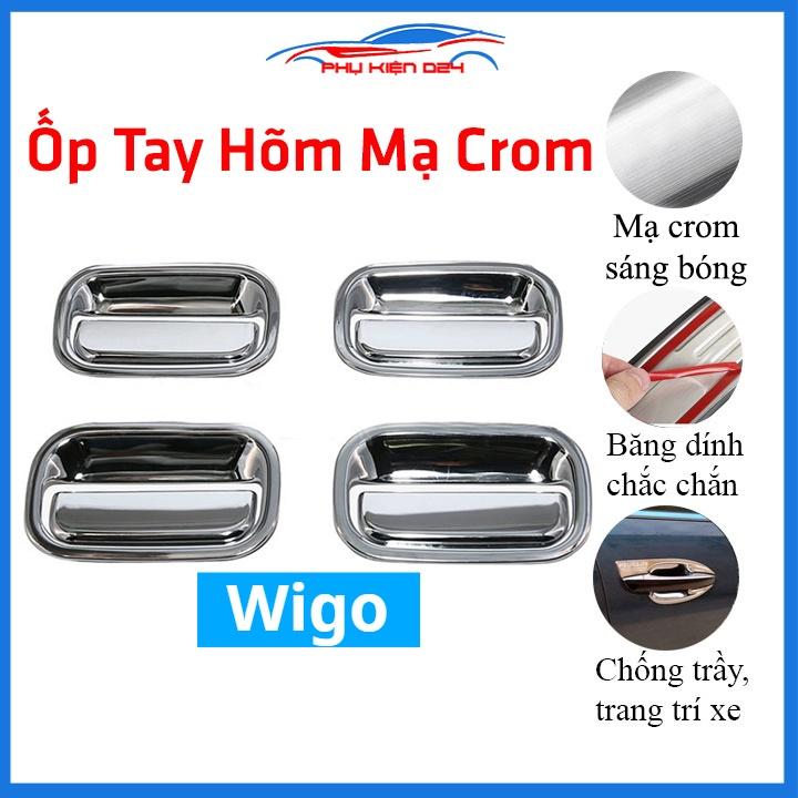 Ốp tay hõm mạ crom Toyota Wigo sáng bóng chống trầy bảo vệ cửa xe ô tô